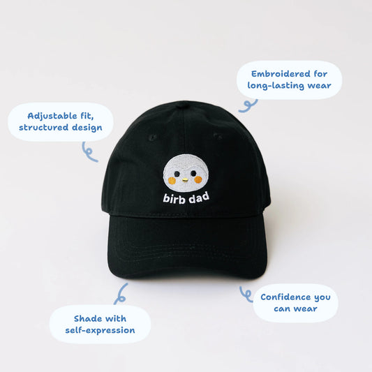 Birb Dad Embroidered Baseball Cap - Finch