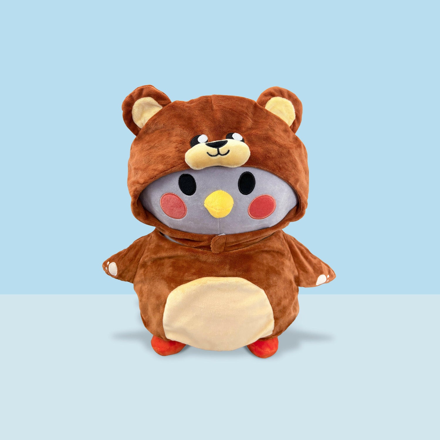 Gray Plushie: Where Soft Self-Care Begins - Finch 