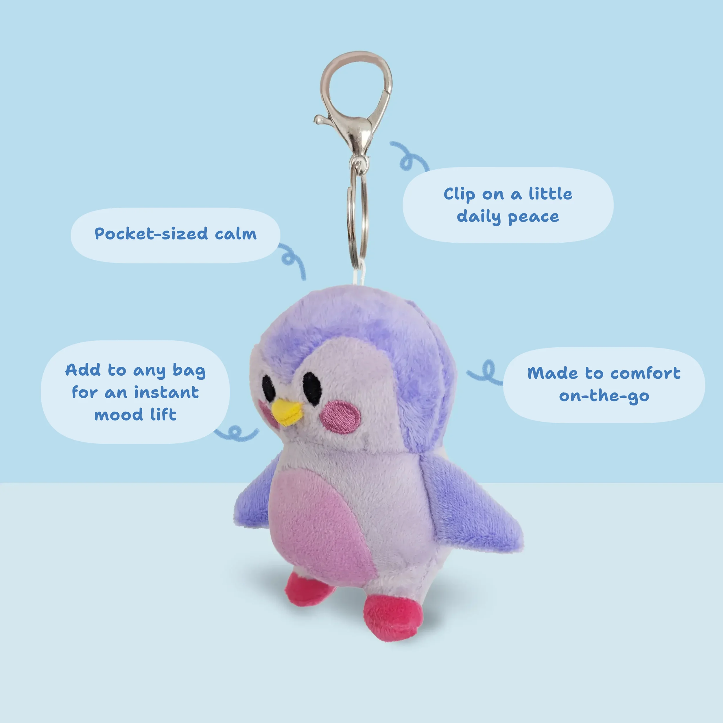 Finch Plush Bag Charm - Clip-On Emotional Support