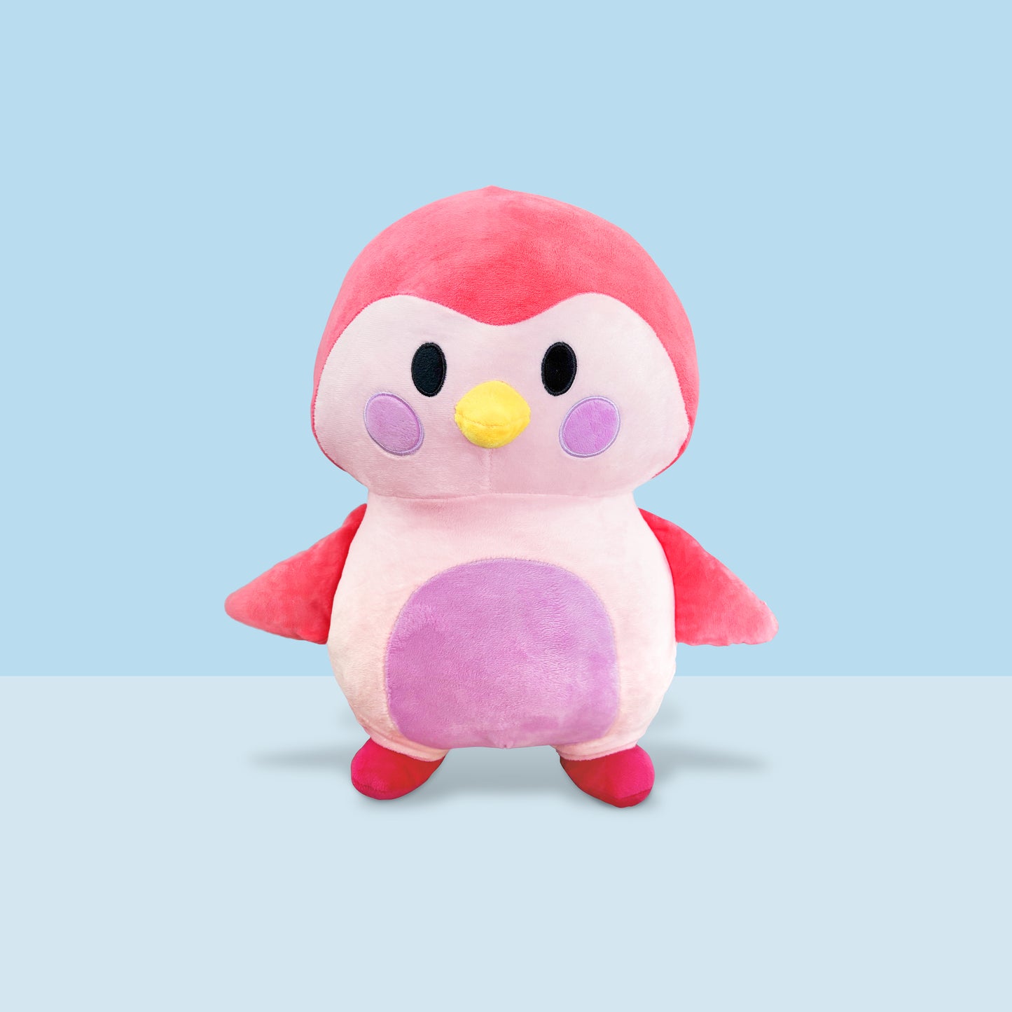 Pink Finch Plushie with Removable Pink Bear Costume