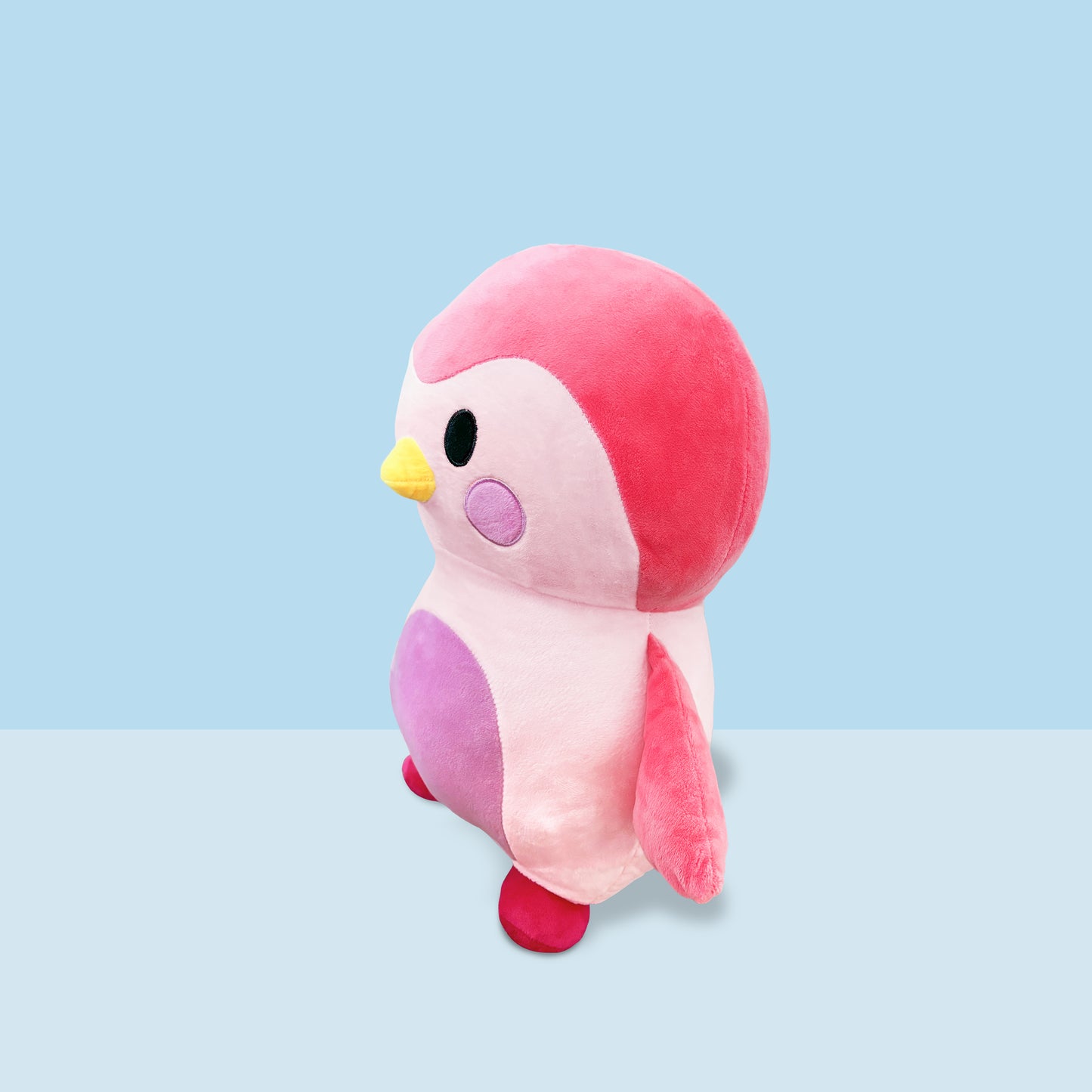 Pink Finch Plushie with Removable Pink Bear Costume