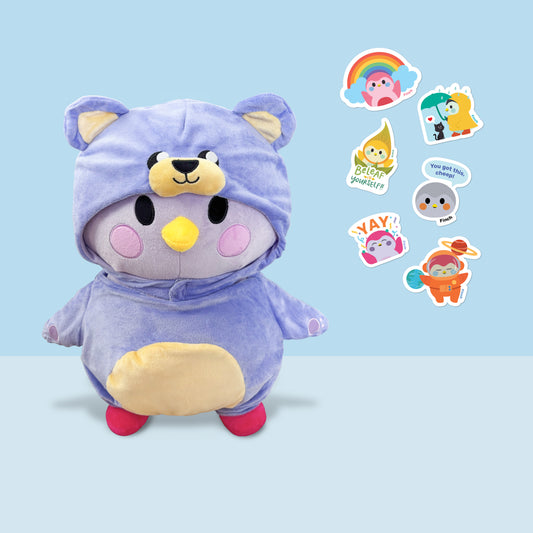 Classic Finch with Removable Bear Costume and Sticker Pack