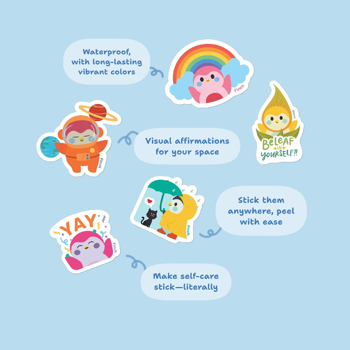 Finch Vinyl Stickers 6-Pack - Finch 