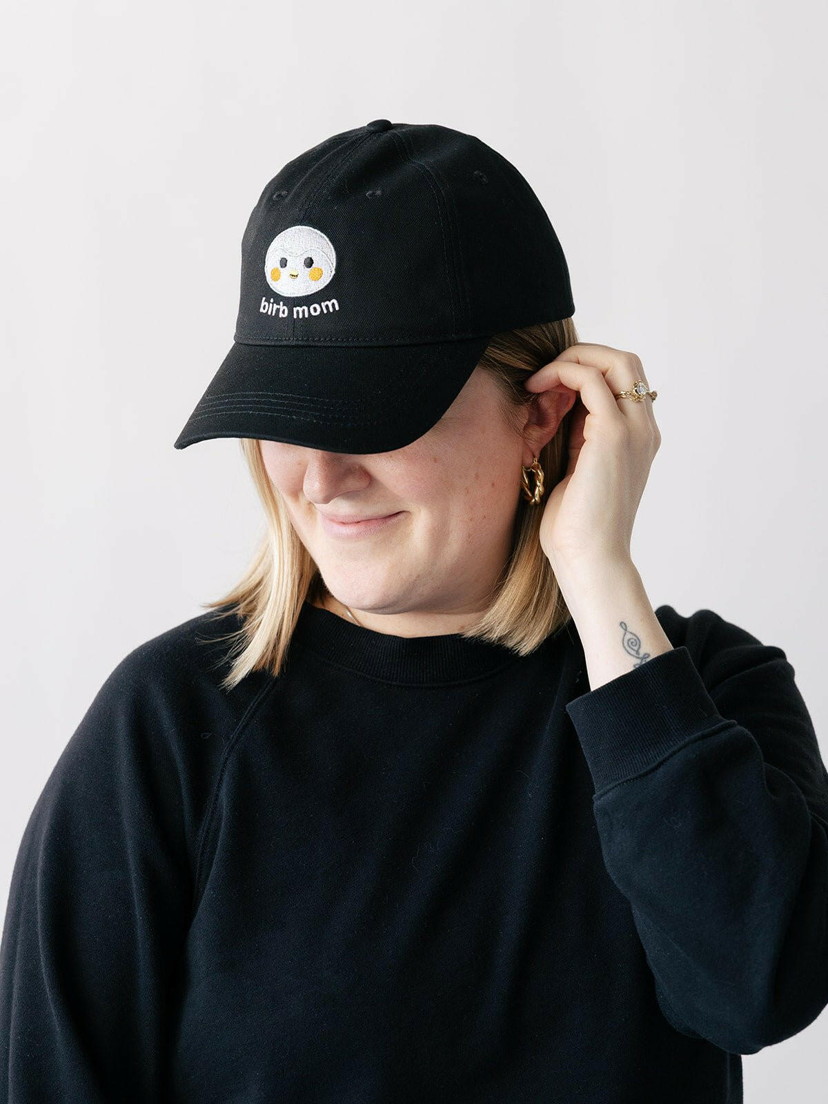 Birb Mom Embroidered Baseball Cap - Finch 