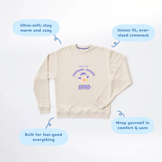 This Is My Emotional Support Birb Finch Crewneck - Finch 