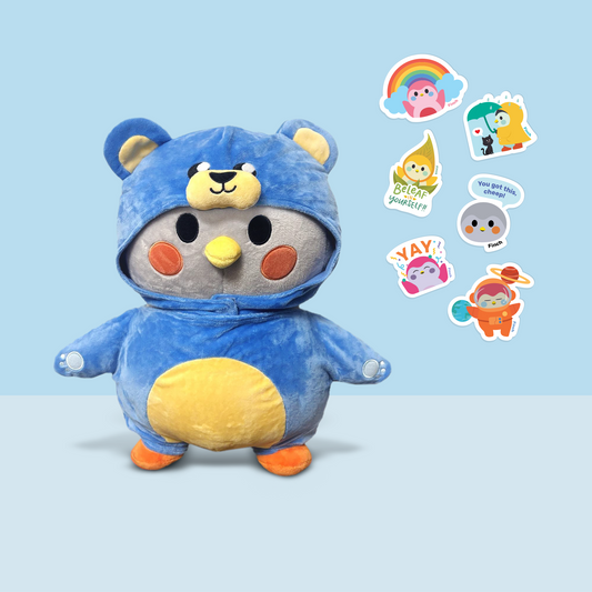 Classic Finch with Removable Bear Costume and Sticker Pack