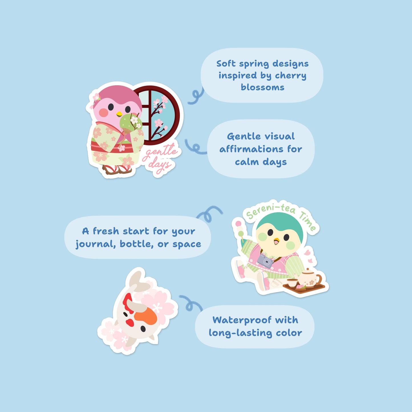 Finch Sticker Pack - Cherry Blossoms 🌸