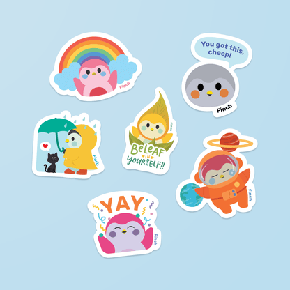 Finch Vinyl Stickers 6-Pack - Finch 