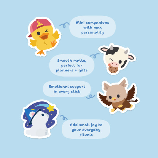 Finch MicroPet Stickers - Vol. 1 | Tiny Pets